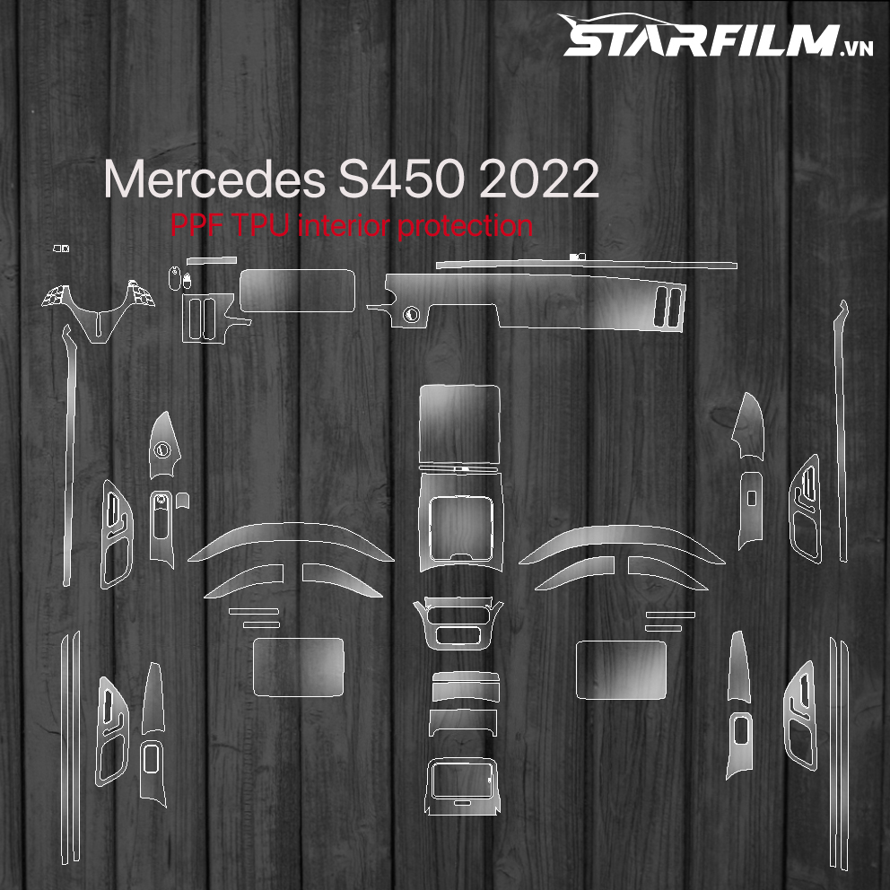 Mercedes Benz S450 2022 PPF TPU chống xước tự hồi phục STARFILM